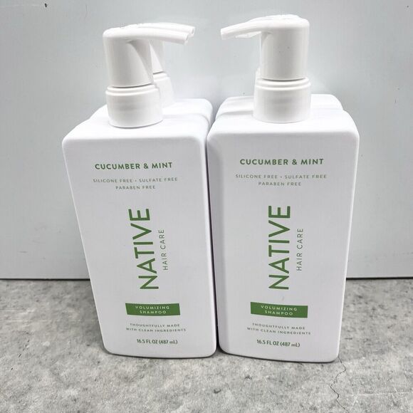 Lot of 4 Native Cucumber & Mint Volumizing Shampoo Full Size - Picture 1 of 3